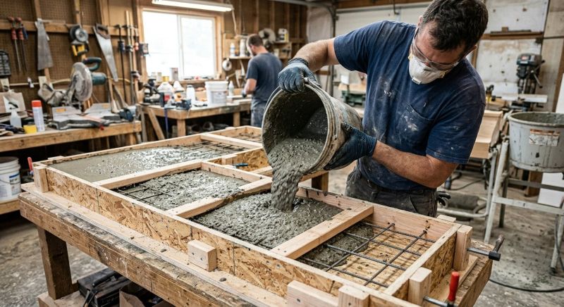 Cement Countertop Pouring in Sonoma County, CA