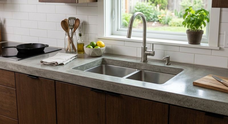 Cement Counter Installation in Sonoma County, CA