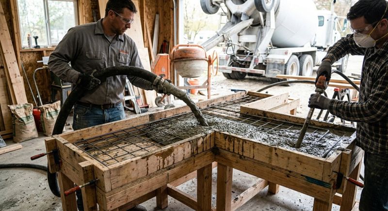 Cement Counter Installation in Santa Rosa, CA