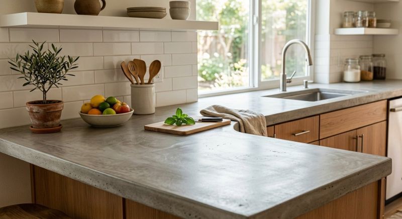 Cement Counter Installation in Santa Rosa, CA