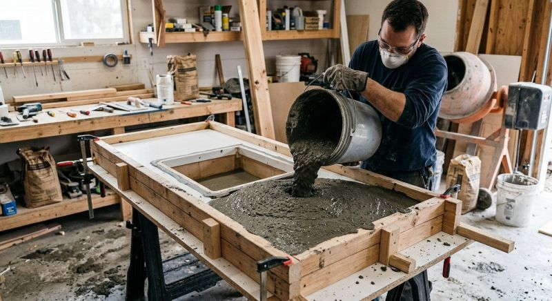Cement Countertop Pouring in Napa, CA