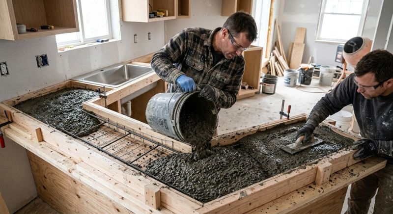 Concrete Counter Installation in Marin County, CA