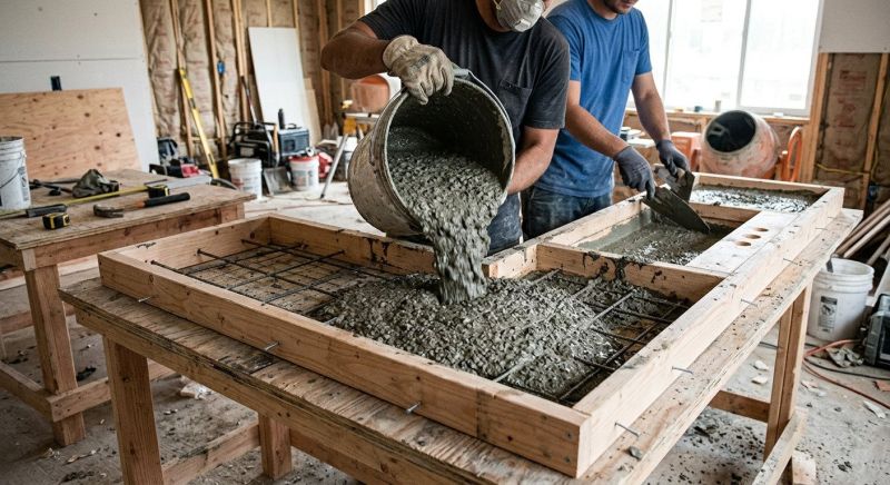 Concrete Counter Installation in Napa, CA