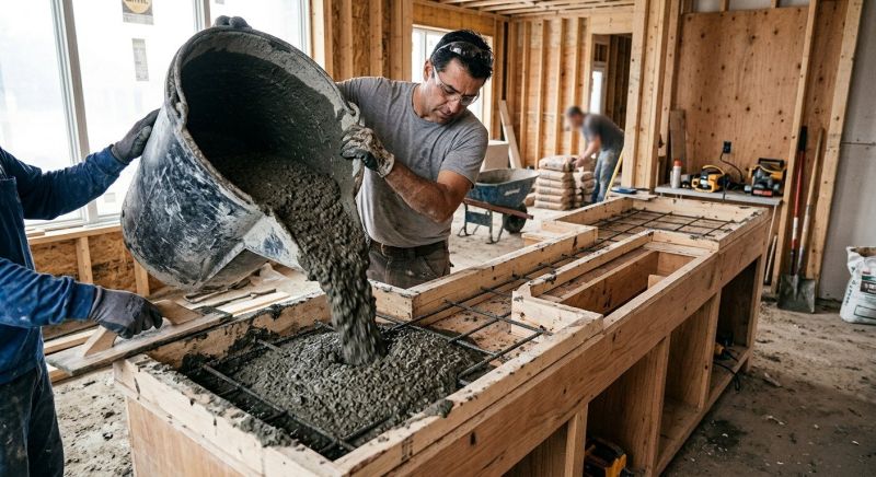 Concrete Counter Installation in Napa, CA