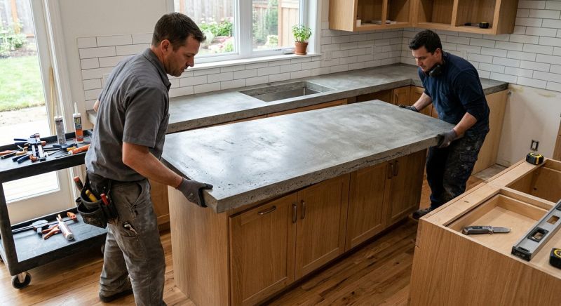 Concrete Counter Installation in Santa Rosa, CA