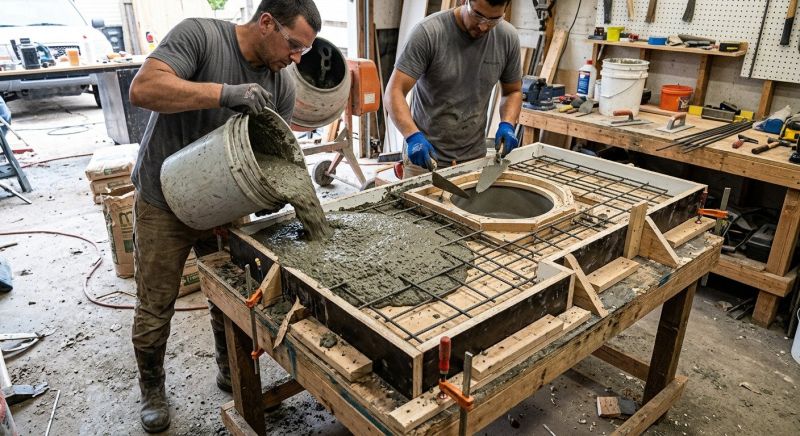 Concrete Countertop Pouring in Sonoma County, CA