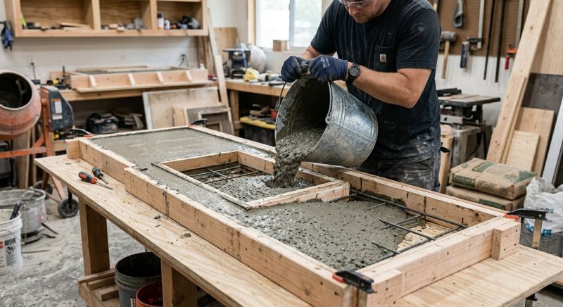 Concrete Countertop Pouring in Santa Rosa, CA