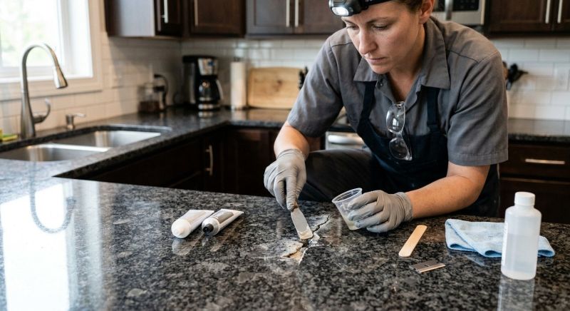 Cracked Granite Repair in Sacramento, CA