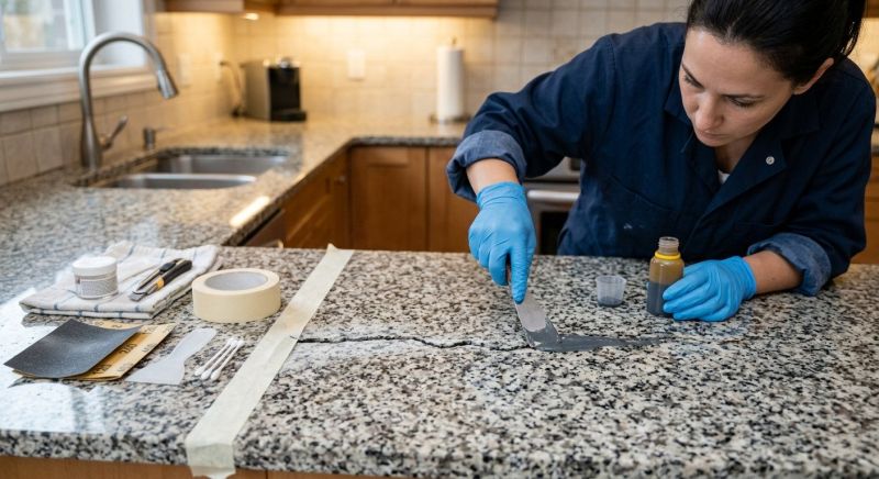 Cracked Granite Repair in Roseville, CA