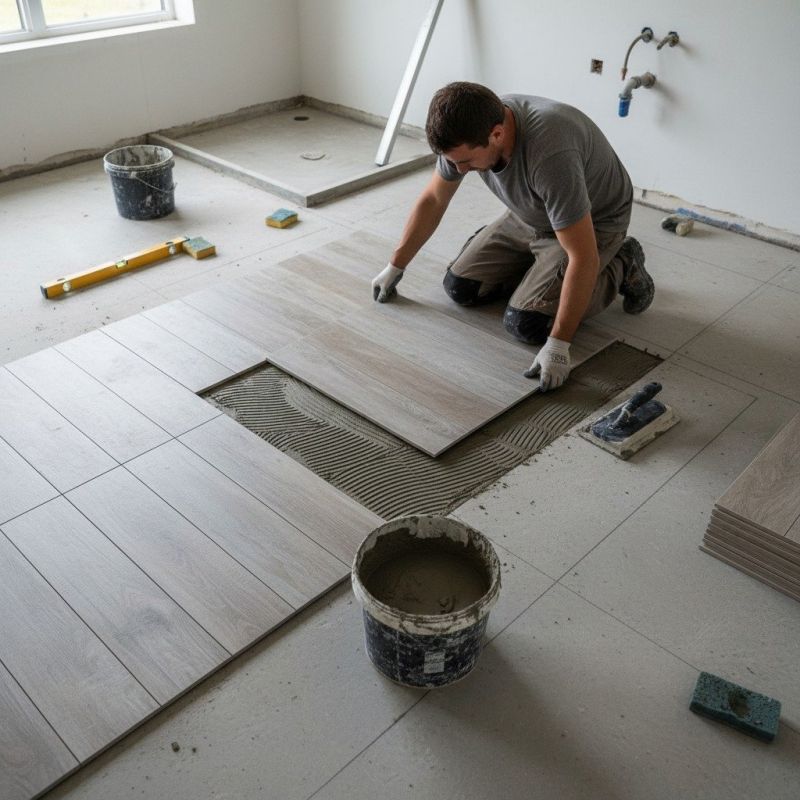 Mosaic Tile Floor Installation in Longmont, CO