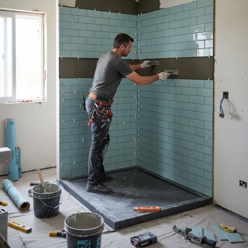 Shower Floor Tiling in Conroe, TX