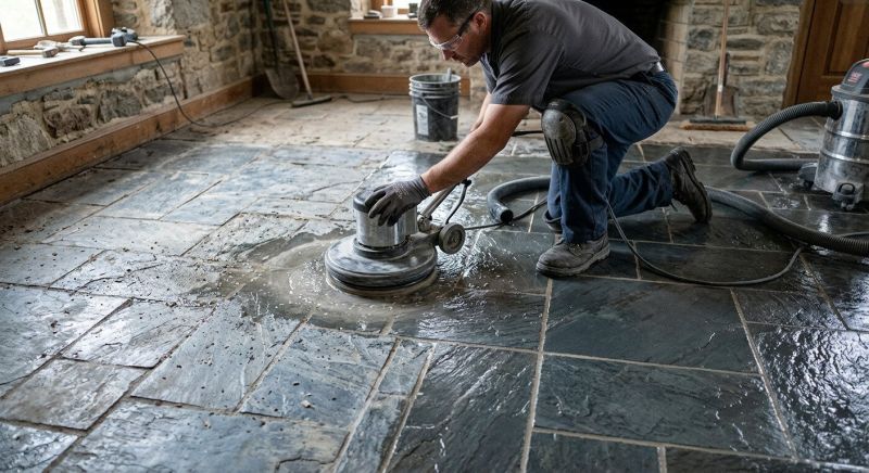 Slate Floor Refinishing in Roseville, CA