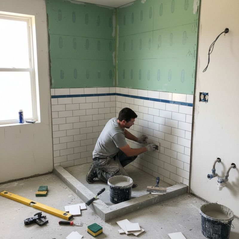 Tile Shower Floor Installation in Alpharetta, GA