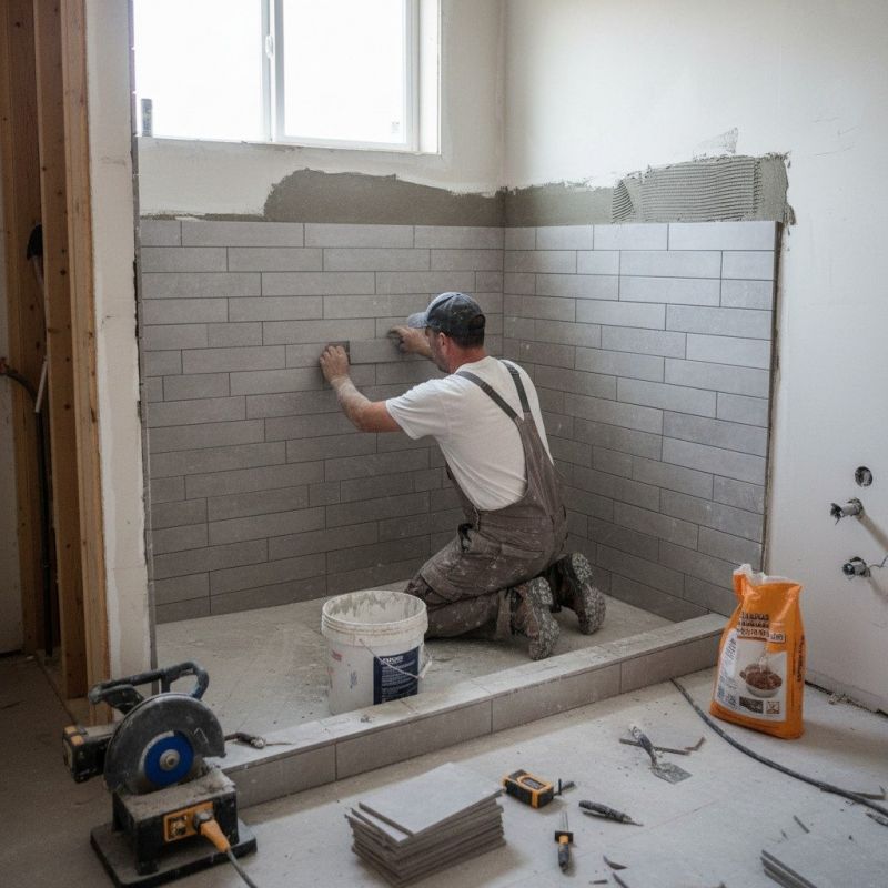 Tile Shower Floor Installation in Conroe, TX